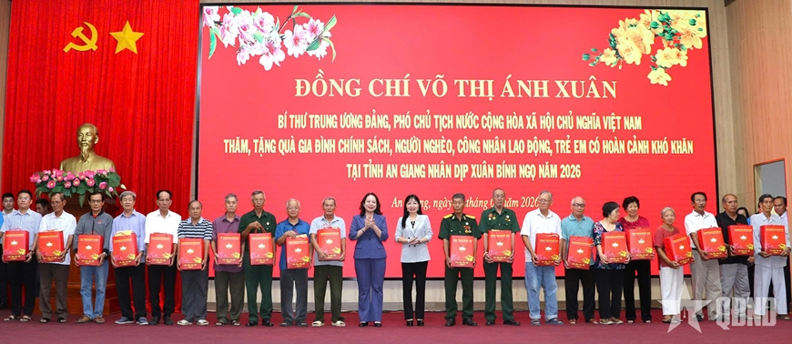 Phó chủ tịch nước Võ Thị Ánh Xuân thăm, chúc Tết tại An Giang